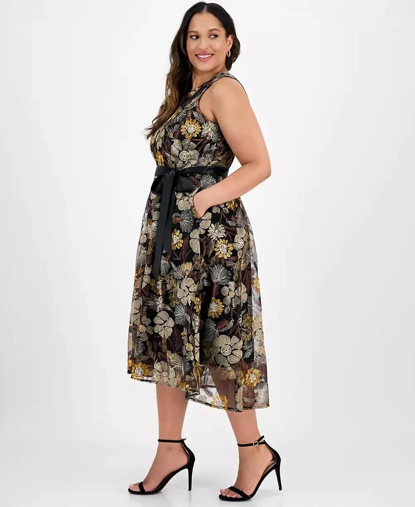 tahari plus size evening dresses Tomyris Plus Size Evening Dress in Black