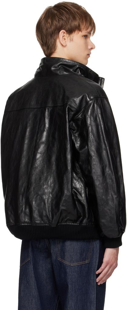 Black Lamb Leather Zip Blouson Jacket – On Sale Now with Up