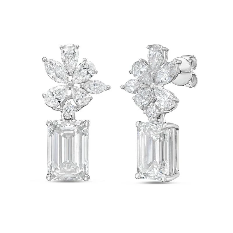 Diana M Jewels 14KT WHITE GOLD LAB GROWN DIAMOND FASHION  EARRINGS WEIGHING 8.00 CTS TW 2