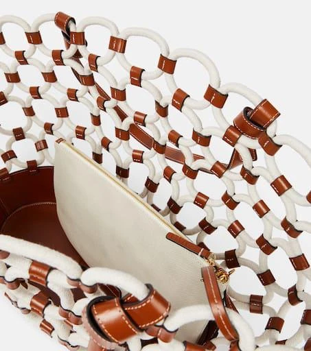 Staud Squillo leather-trimmed tote bag 3