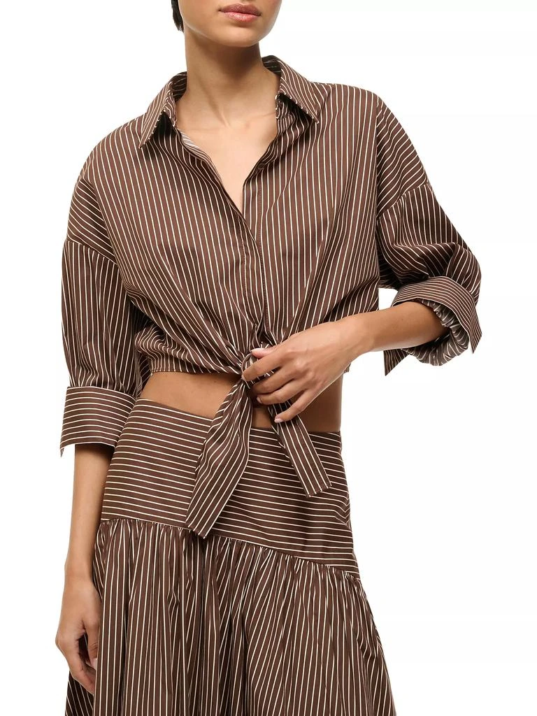 Staud Lisa Tie-Waist Striped Top 3