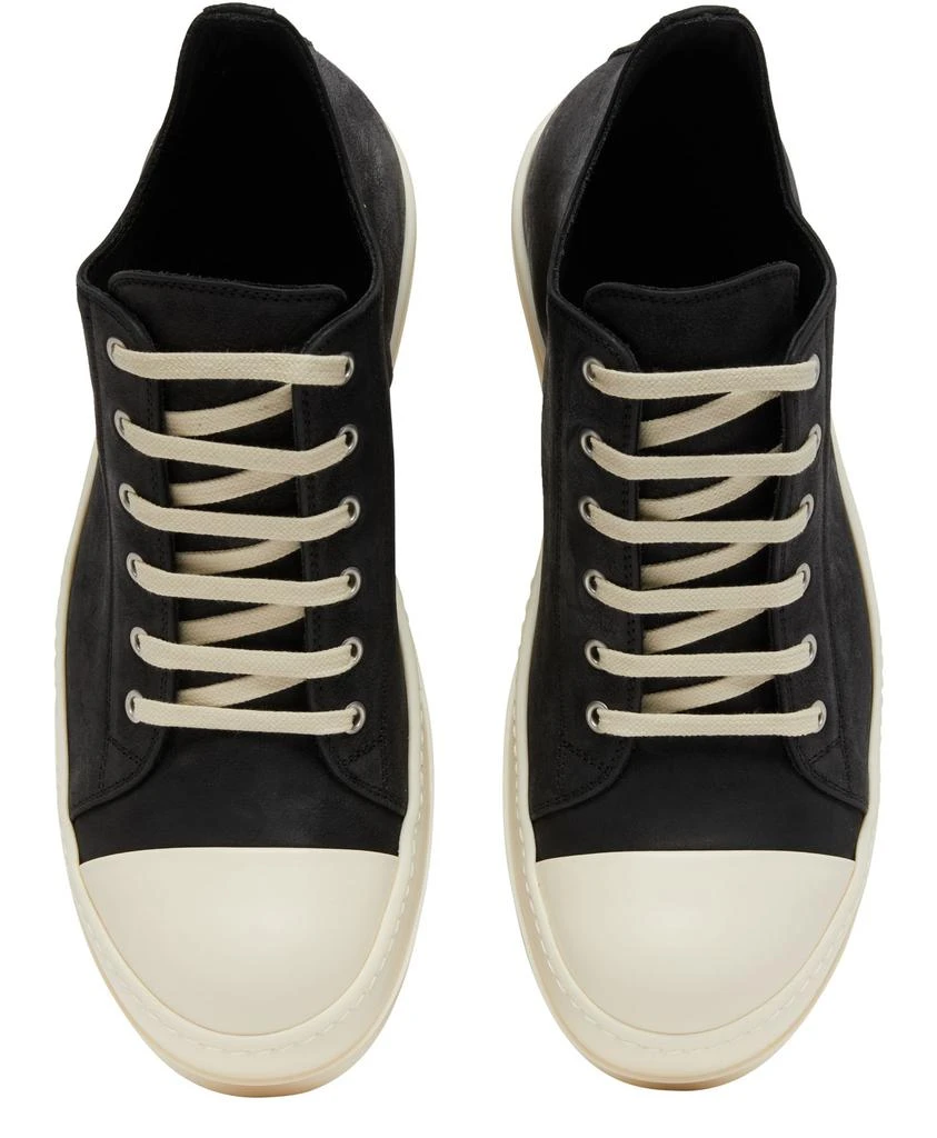 RICK OWENS Leather low sneakers 4