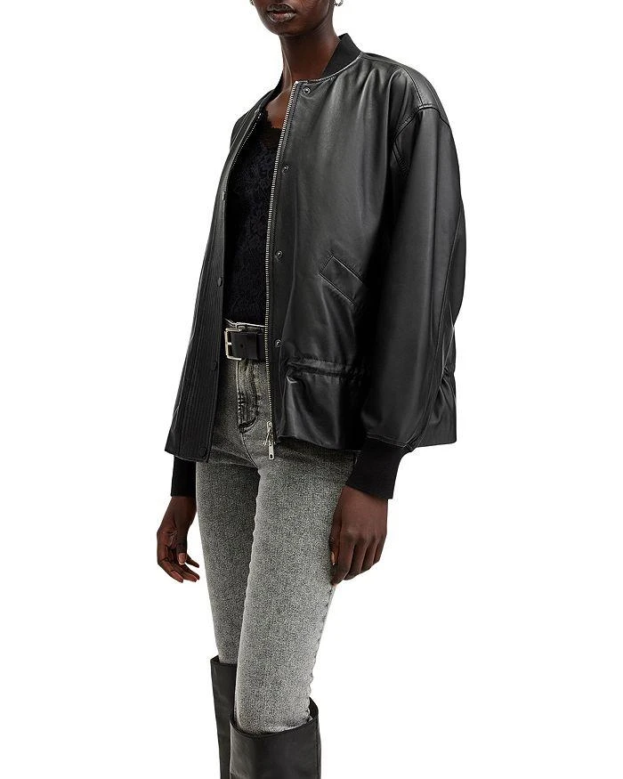 ALL SAINTS Sofi Leather Bomber Jacket 5
