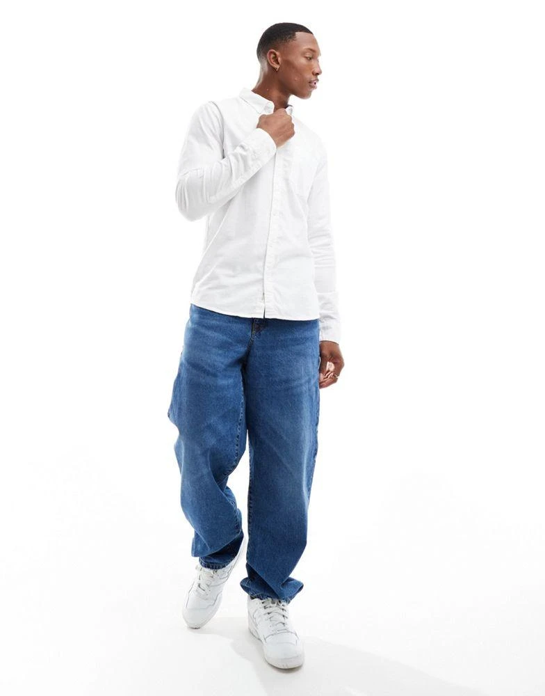 HOLLISTER Hollister long sleeve oxford shirt in white 3