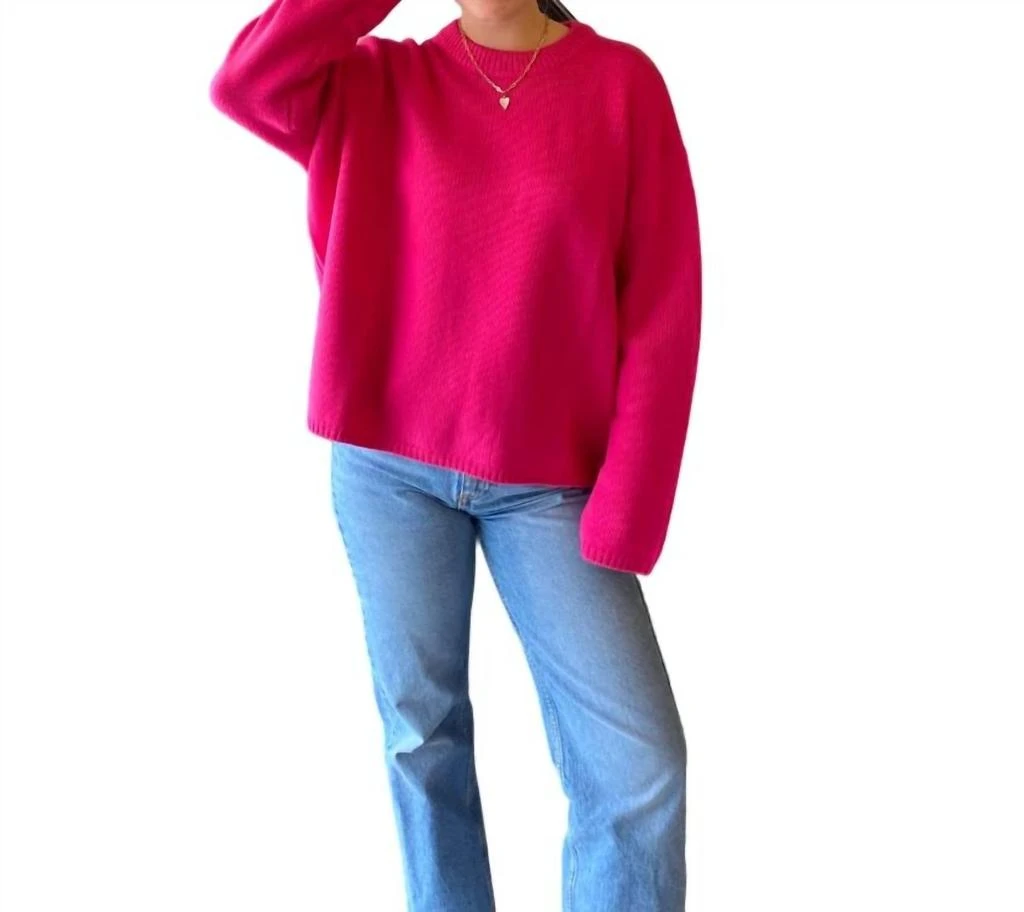Lisa Yang Lou Cashmere Sweater In Hibiscus 1