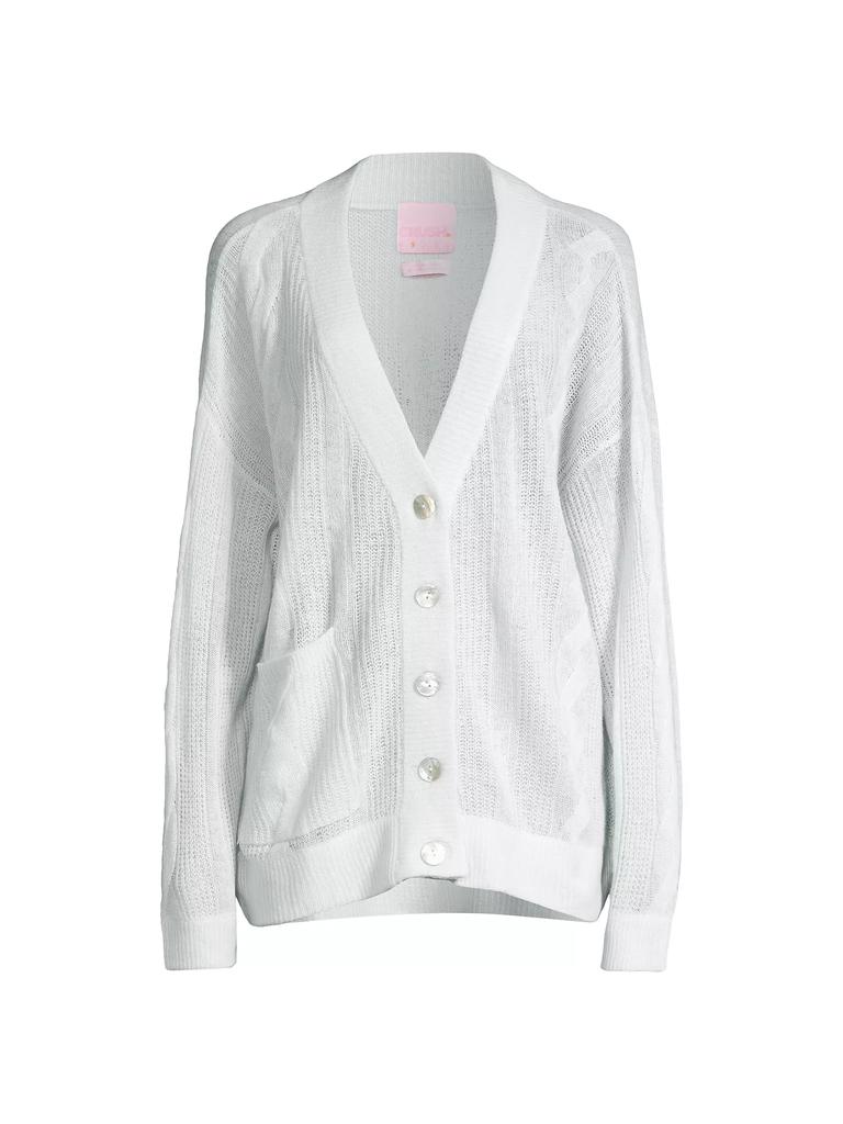 Crush Cashmere Elvis Cable-Knit Cashmere Cardigan