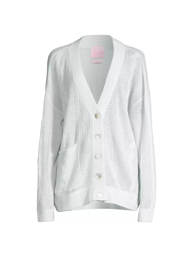 CRUSH CASHMERE Elvis Cable-Knit Cashmere Cardigan 1