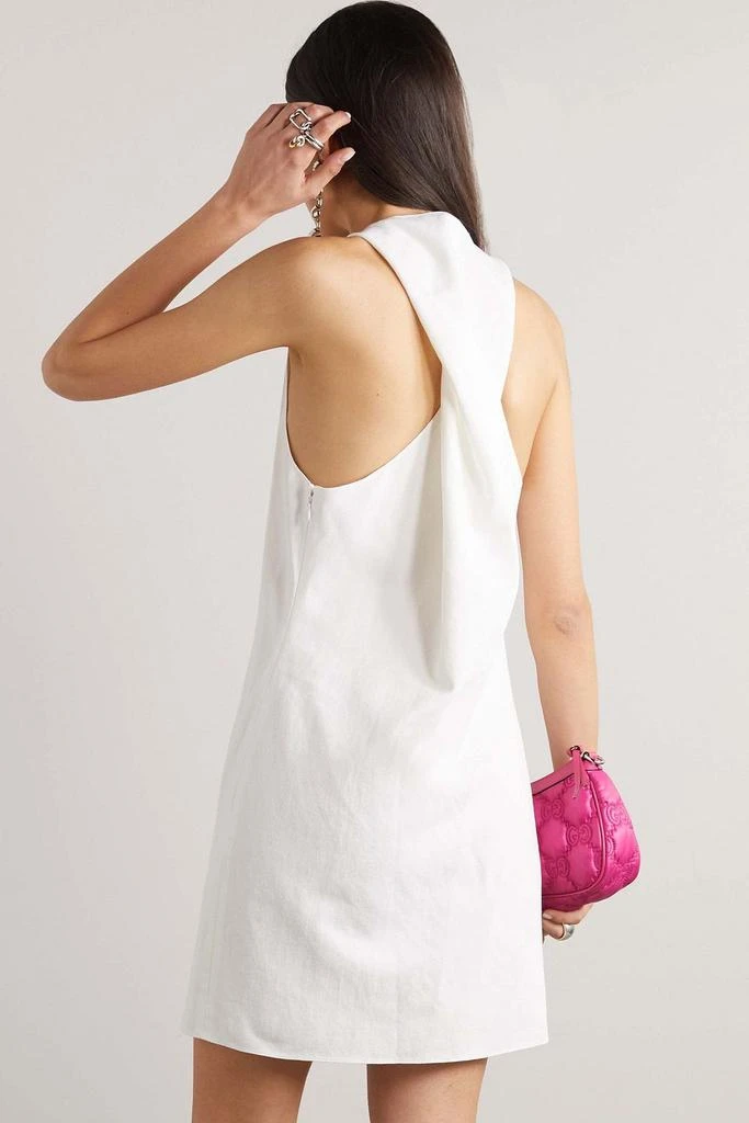 GAUCHERE Twisted cotton and linen-blend twill mini dress 3