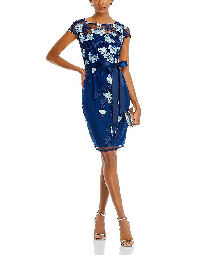 Adrianna Papell Embroidered Sheath Dress 3