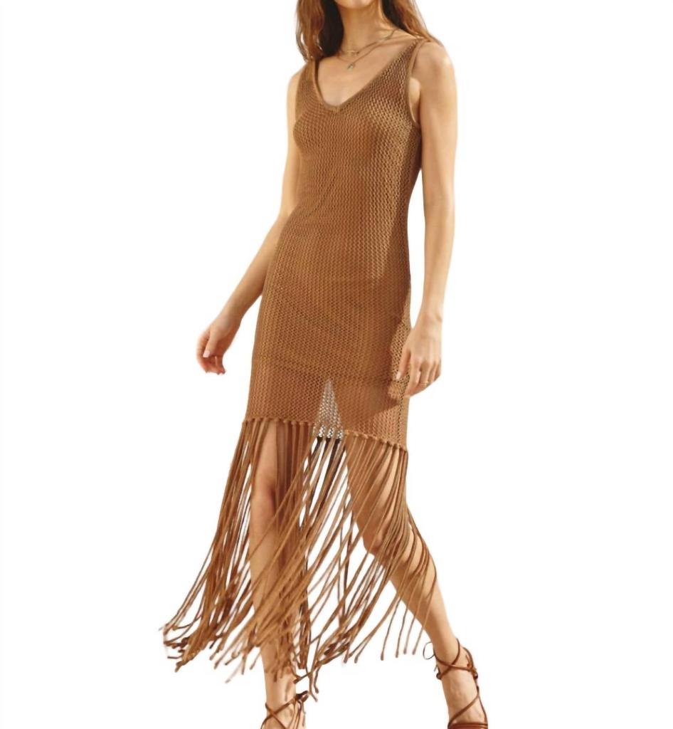 Dress Forum Woodstock Crochet Fringe Hem Dress