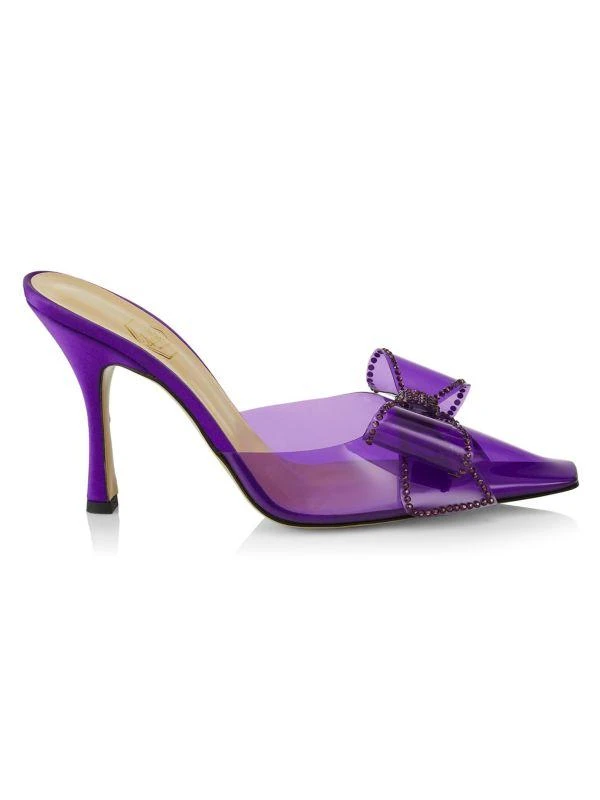 Nalebe Dimante Crystal-Embellished PVC Mules 1