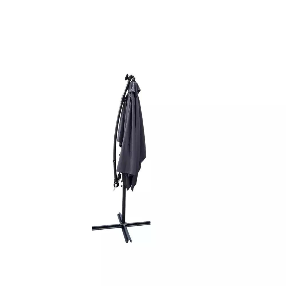 Streamdale Furniture Streamdale Solar Powered LED Patio Umbrella, 8 Ribs, Crank and Cross Base 2