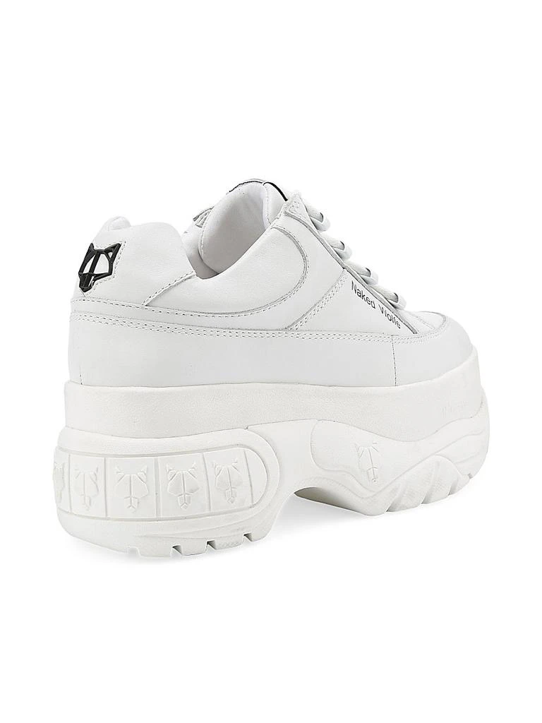 Naked Wolfe Sporty White Low Top Sneakers 3