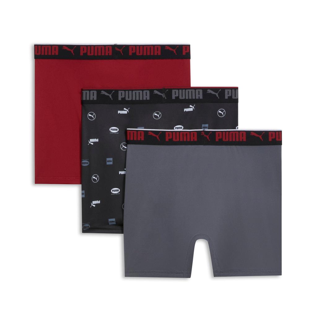 Puma PUMA Men's Athletic Fit Logo Boxers Briefs (3 Pack)