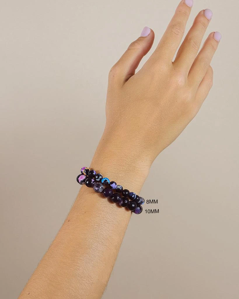 Sterling Forever Misty Beaded Stretch Bracelet Set of 2 2