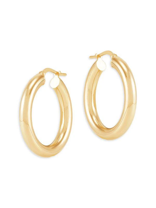 Saks Fifth Avenue 14K Yellow Gold Hoop Earrings 4