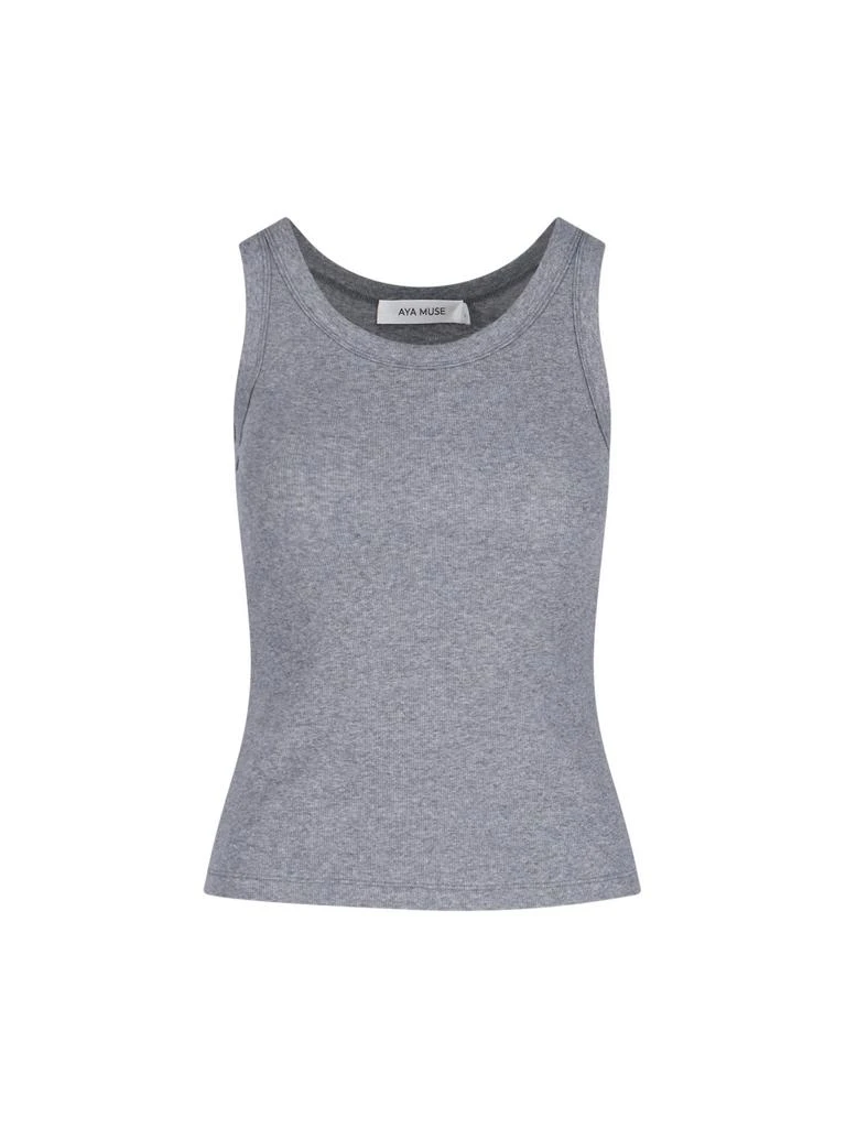 Aya Muse Aya Muse Scoop Neck Ribbed Tank Top 1