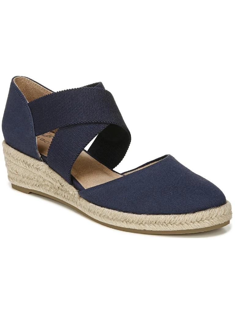 LifeStride Keaton  Womens Canvas Slip On Wedge Heels 1