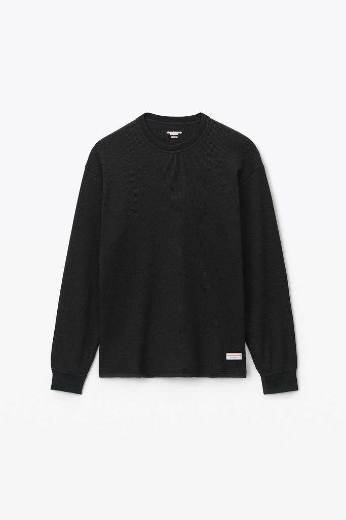 Alexander Wang UNISEX LONG SLEEVE IN COTTON WAFFLE THERMAL