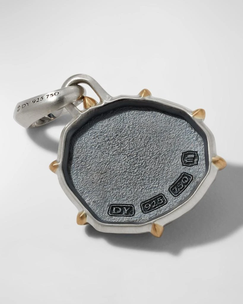 David Yurman Men's Zodiac Pendant in Silver with 18K Gold, 33mm 4