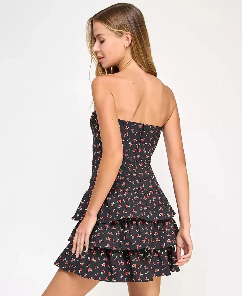 Emerald Sundae Juniors' Cherry-Print Tiered Dress 3