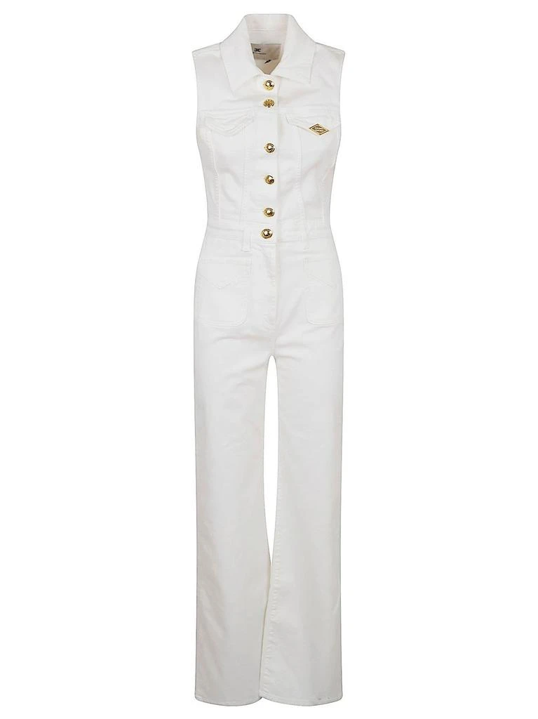 ELISABETTA FRANCHI Elisabetta Franchi Sleeveless Denim Jumpsuit