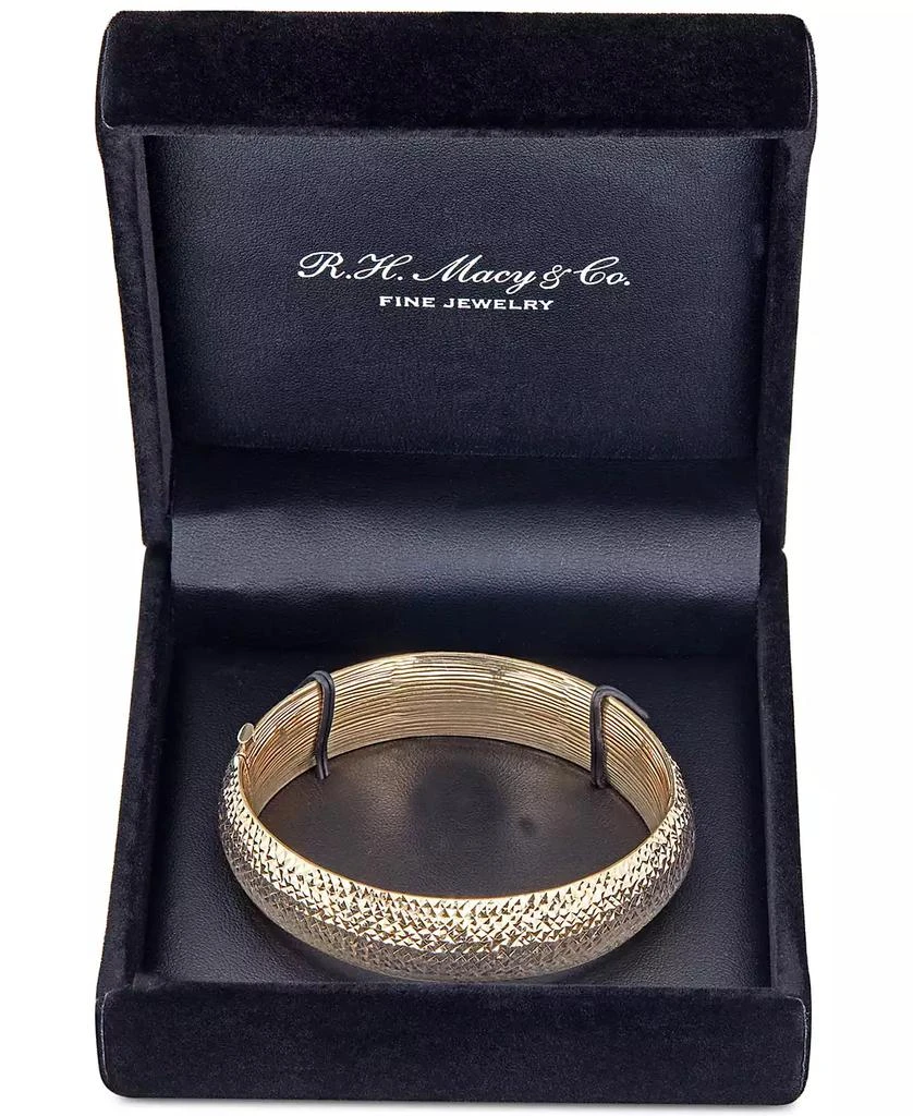 Macy's Diamond-Cut Wide Bangle Bracelet in 14k Gold 3