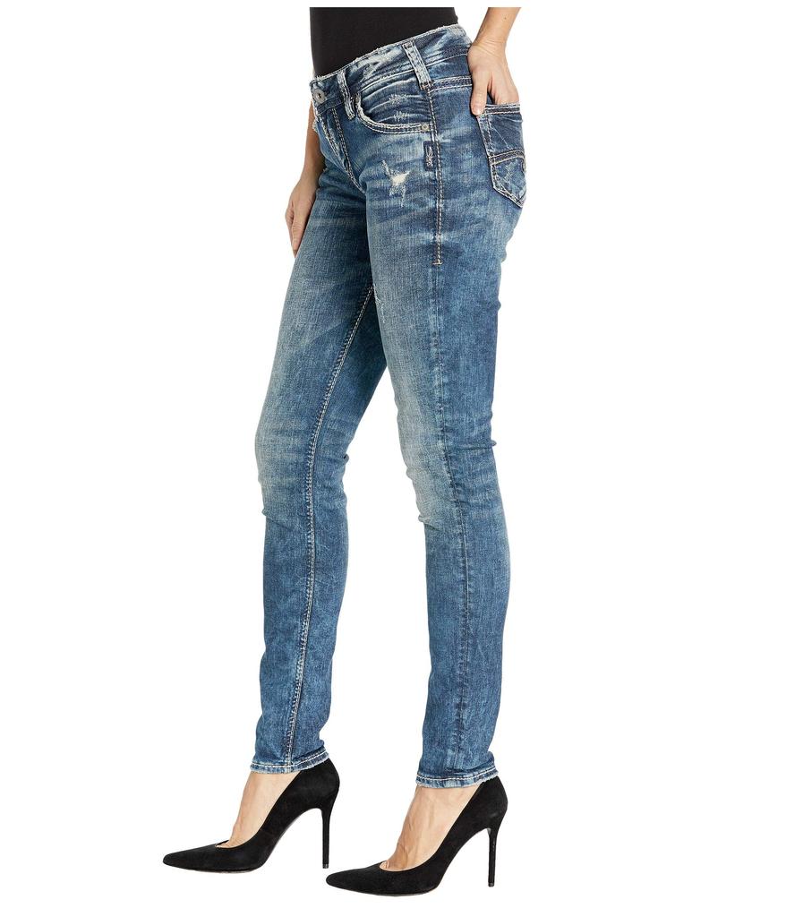 Silver Jeans Co. Mid-Rise Skinny Leg Girlfriend Jeans L27137SJL388