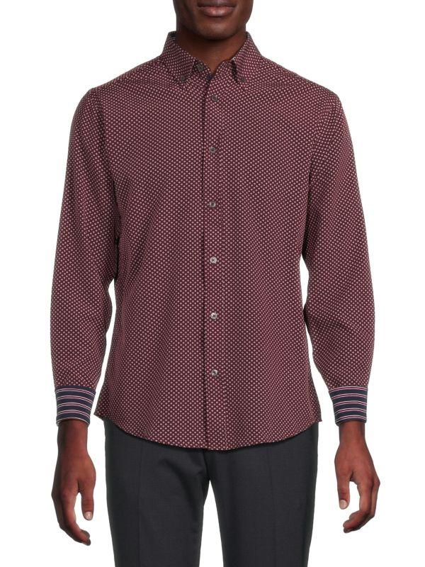 Report Geometic Print Long Sleeve Shirt