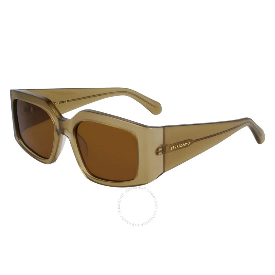 Ferragamo sunglasses authentic brown Amazon.com: Ferragamo Brown Gradient Oval Sunglasses SF668  main image 4