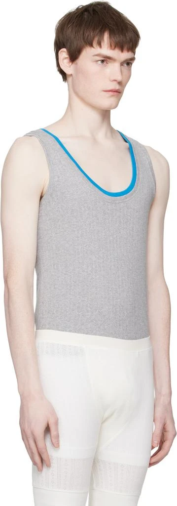 Dries Van Noten Gray Pointelle Tank Top 2