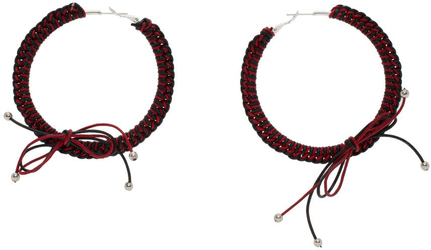 Chopova Lowena Black & Red Nimbus XL Hoops