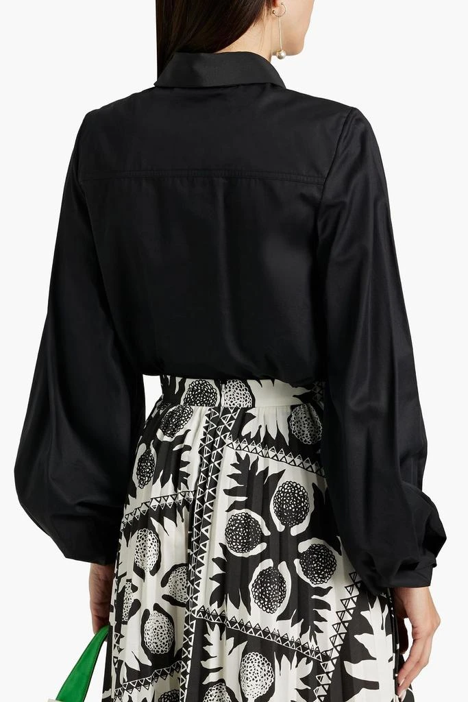 RED Valentino Appliquéd crystal-embellished crepe de chine collar 3