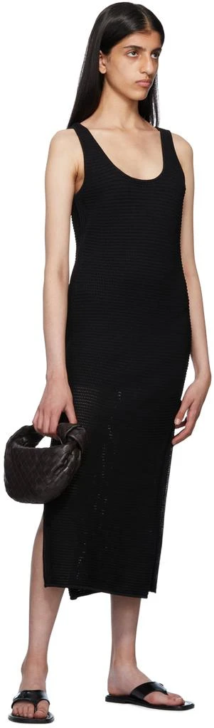 FRAME Black Crochet Midi Dress 4