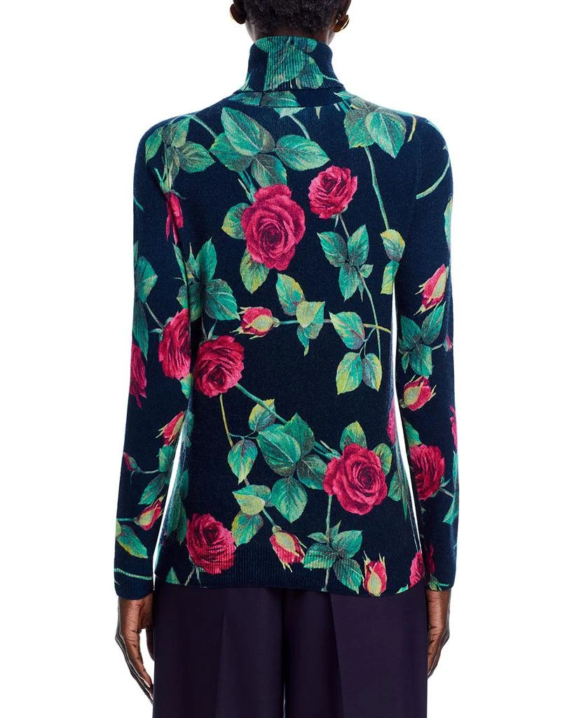 C by Bloomingdale's Cashmere Rose Print Turtleneck Cashmere Sweater - Exclusive 3