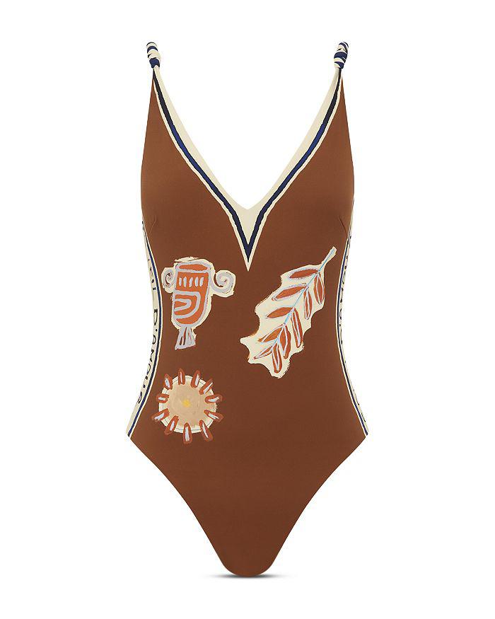 ALÉMAIS Soleil D'amour V Neck Swimsuit