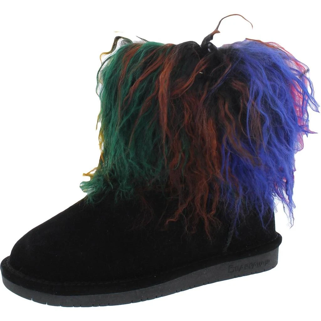 Bearpaw Boo Womens Mixed Media Fur Casual Boots 1