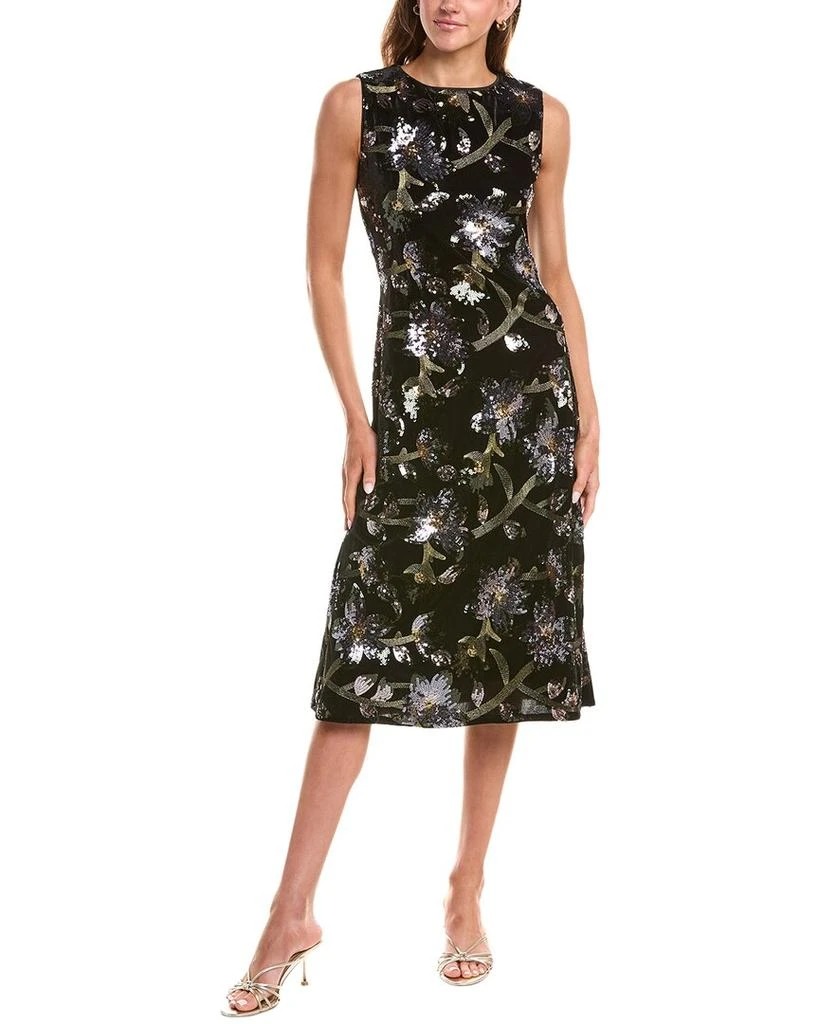 Diane von Furstenberg Sequin Velvet Midi Dress