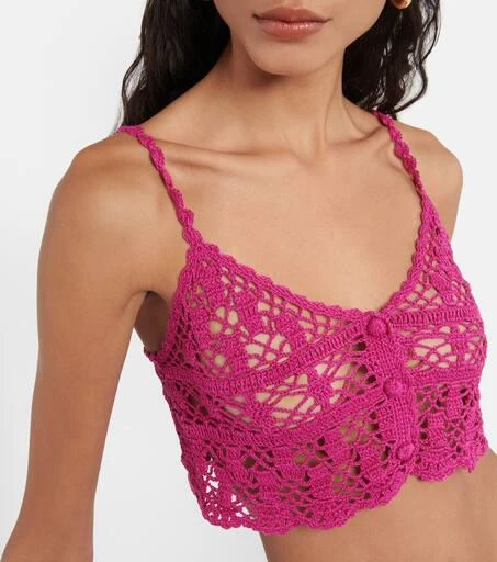 ANNA KOSTUROVA Bianca crochet cotton crop top 4