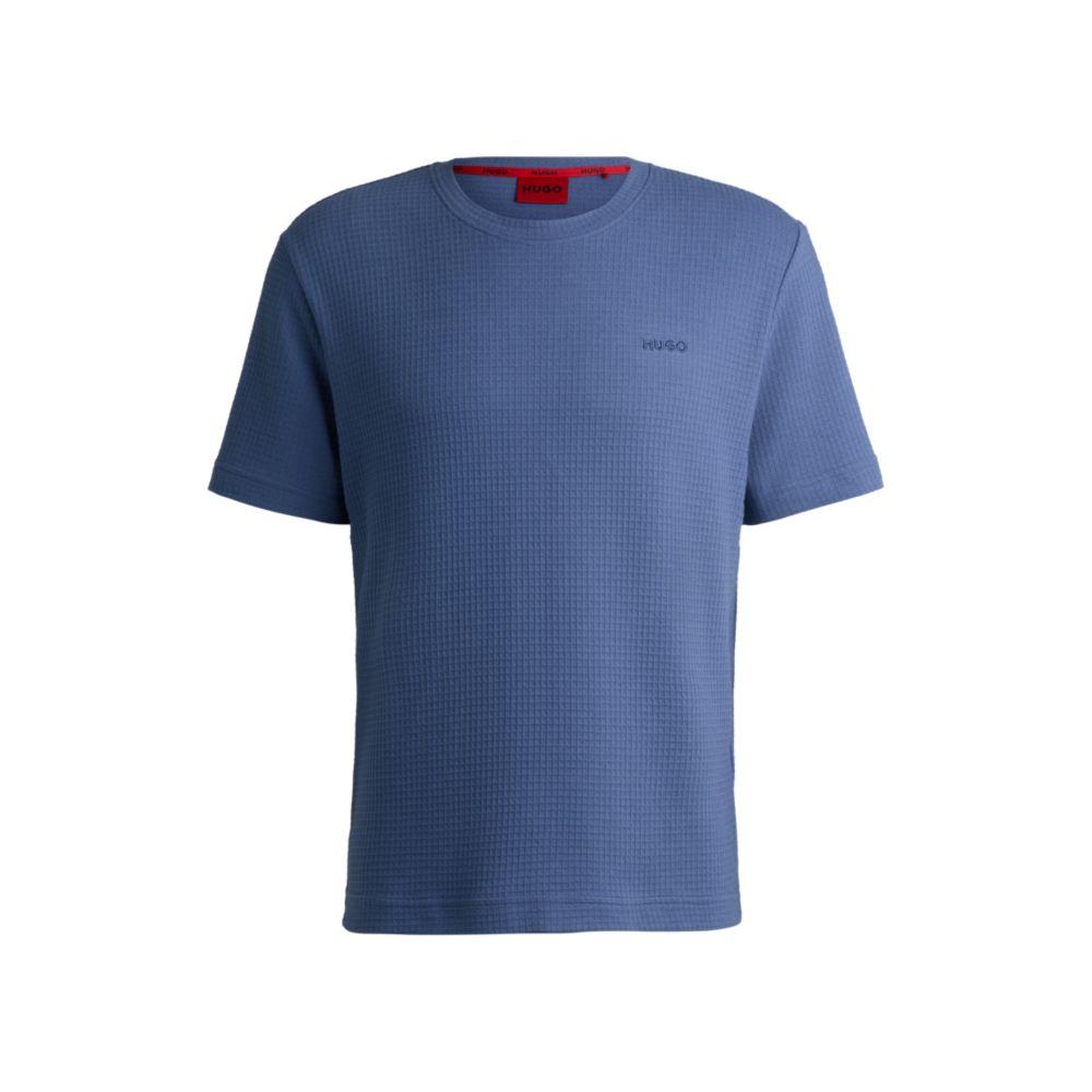 Hugo Boss Cotton-blend pyjama T-shirt with embroidered logo
