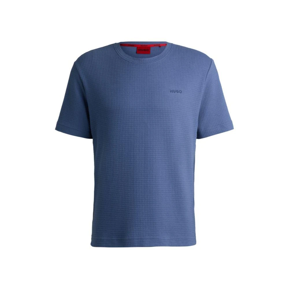 Hugo Boss Cotton-blend pyjama T-shirt with embroidered logo 1