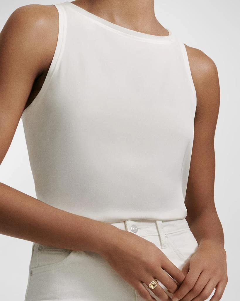 David Yurman Petite Chatelaine Pave Bezel Ring in 18K Gold with Blue Topaz 2