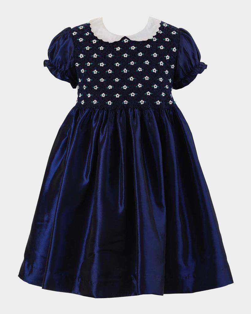 Rachel Riley Girl's Taffeta Smocked Dress, Size 2-10