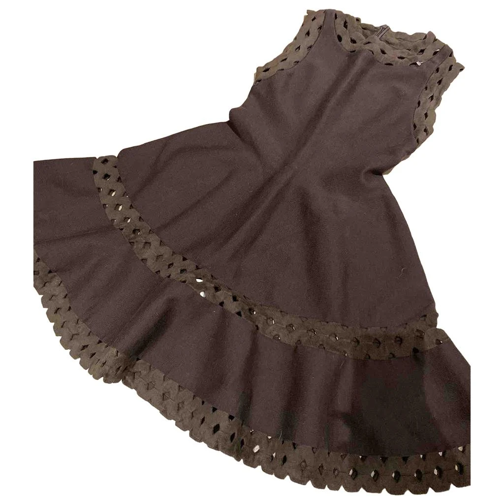 brown dress nude shoes Single-sleeve cashmere dress ALAIA By LISA YANG main image 1