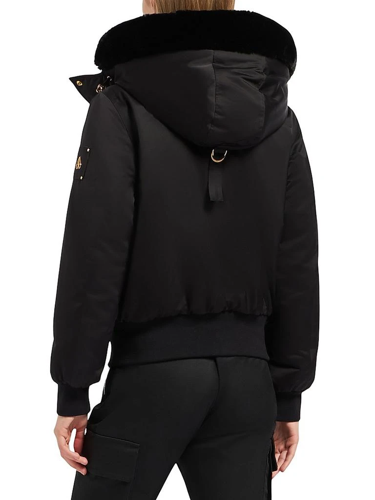 Moose Knuckles Debbie Bunny Satin Bomber Jacket 7