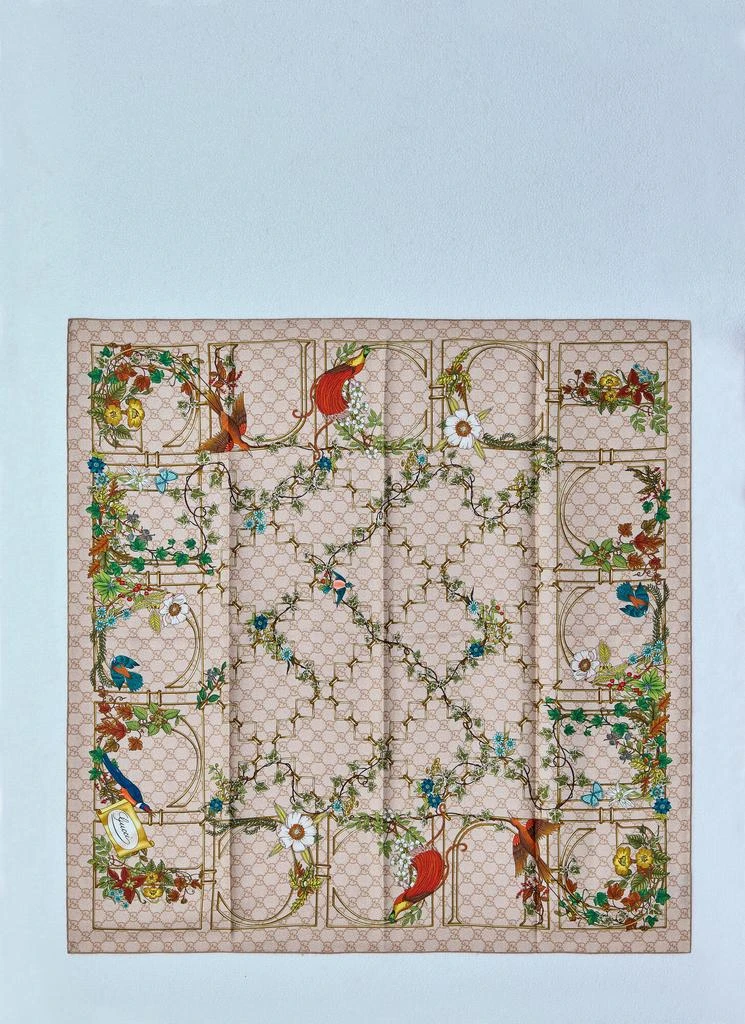 Gucci Printed Silk Scarf 2