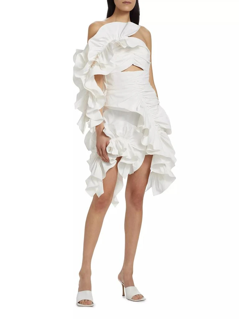 Aknvas Jagger Ruffle One-Shoulder Minidress 6