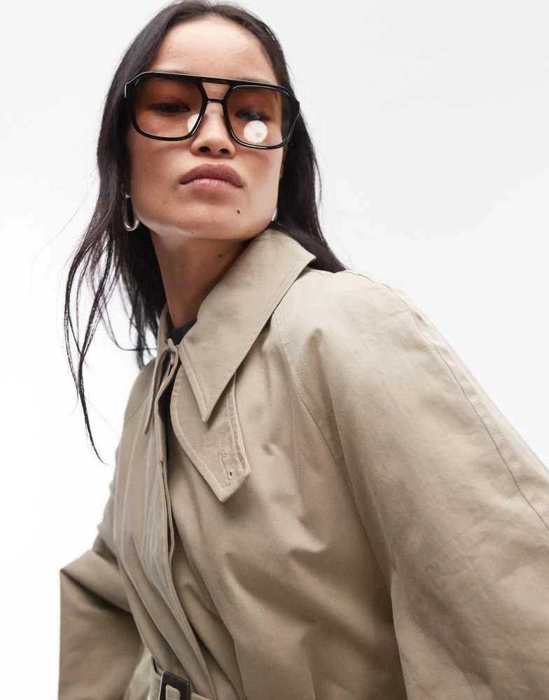 Topshop Topshop ultimate trench coat in stone 4