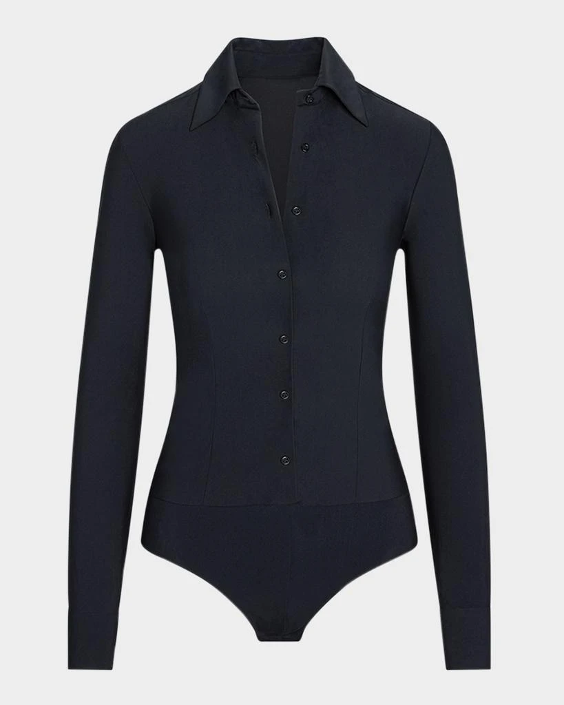 Commando Button-Front Oxford Bodysuit 1
