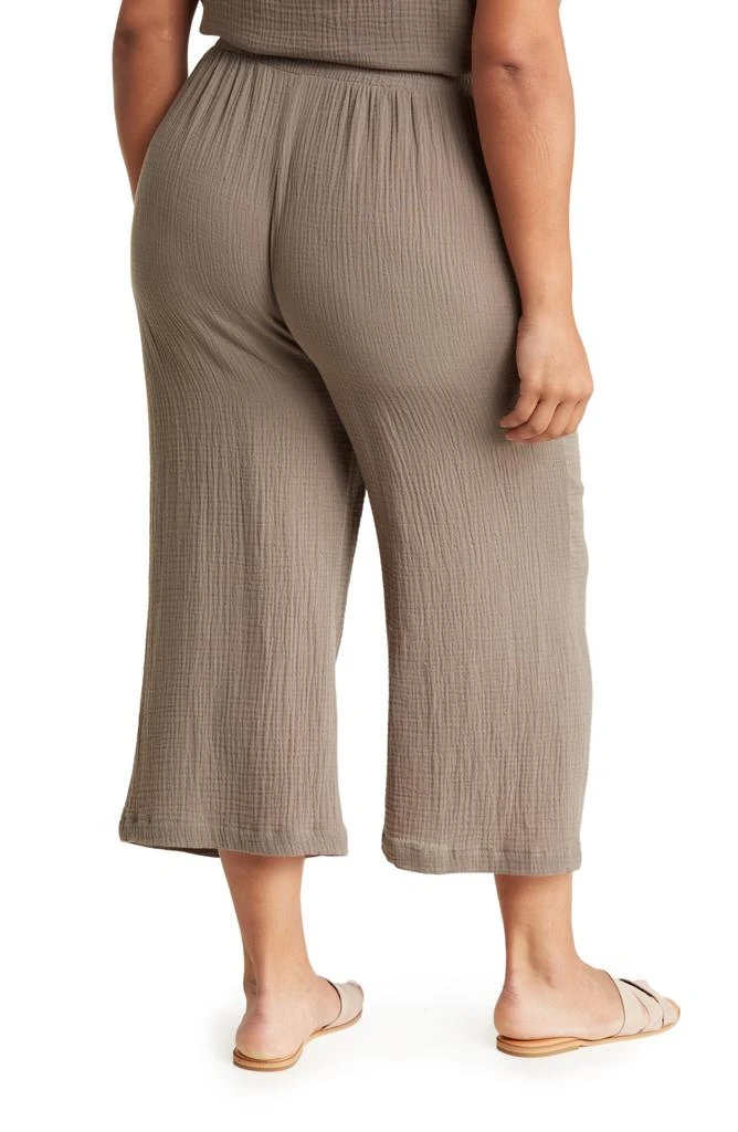 Tahari Crinkle Gauze Wide Leg Pants 2